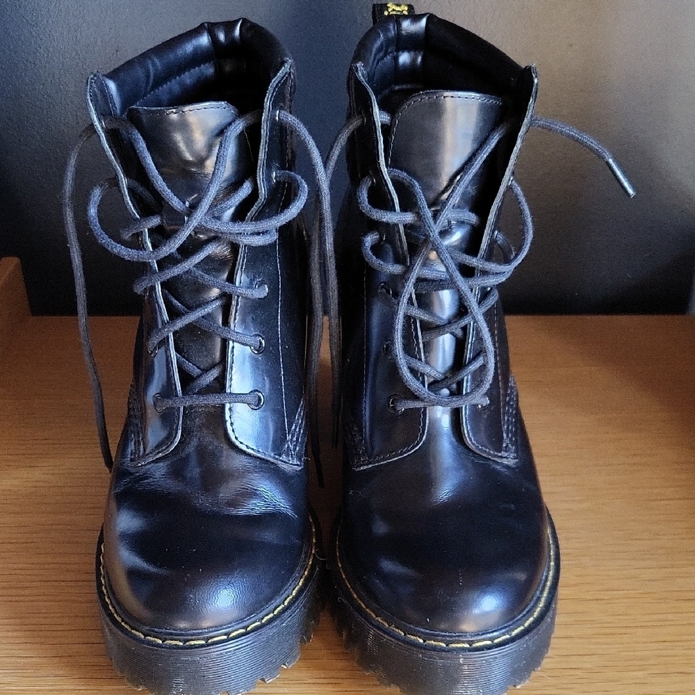 Dr. Martens Black Lace Up Boots. Persephone - Picture 2 of 12
